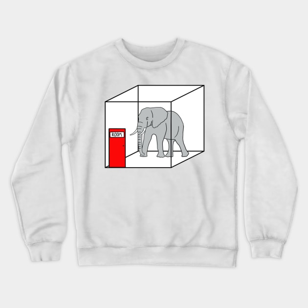 Elephant In The Room Crewneck Sweatshirt by Nerdpins
